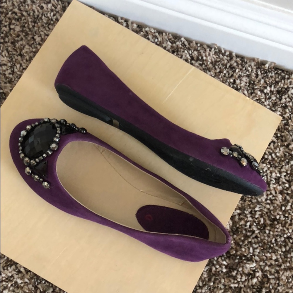 Round toe rhinestone ballet flats - Picture 5 of 6